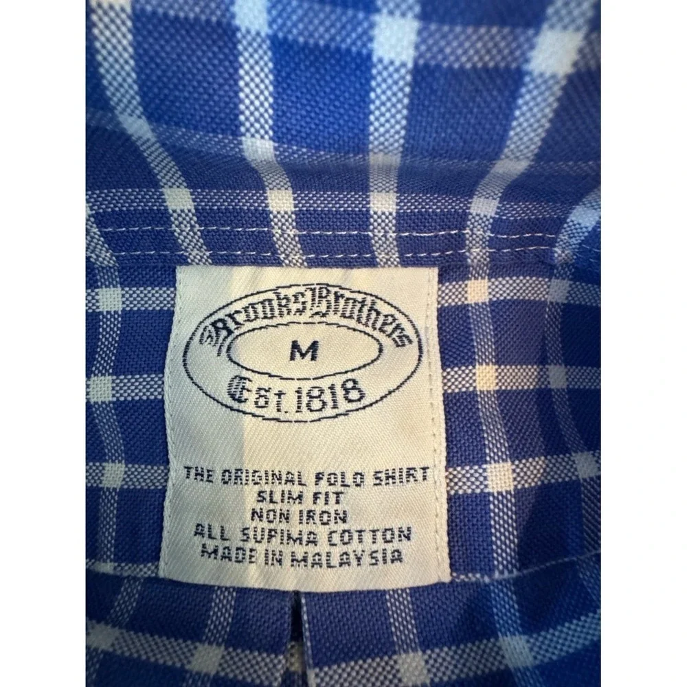 Brooks Brothers Men Original Polo Shirt Button Up Medium Slim Preppy Ivy League - Picture 5 of 7